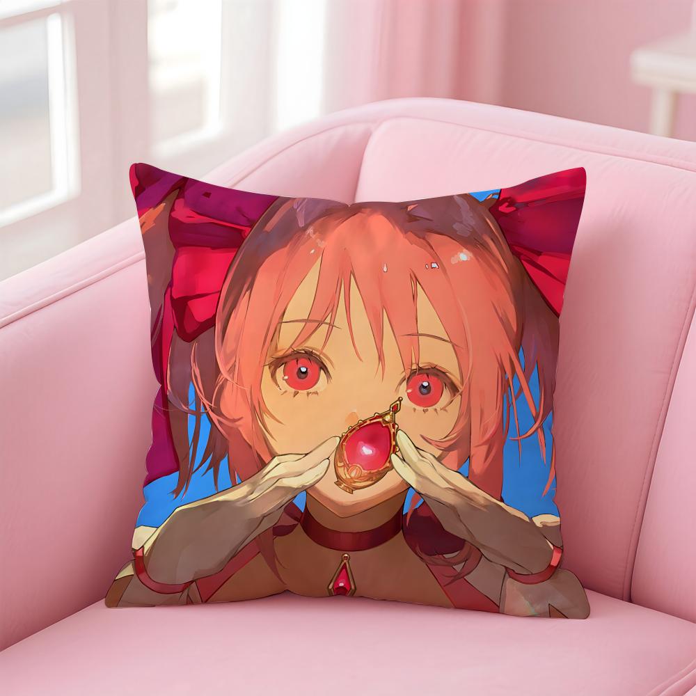 Anime Puella Magi Madoka Magica Cushion Cover Comfortable Reversible Pillow Cover Ideal for Car Sofa Bedroom & Beyond