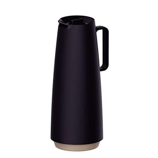 Tramontina Thermal Carafe Tabletop Pot Capacity 1L Black Vacuum Bottle Stylish Lightweight Insulation Power Lasting 24 Hours Large Made Brazil
