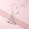 Beixi S925 Silver Envelope Necklace: Women's Simple, Versatile Clavicle Chain with Unique Design