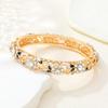 Romance Hollow Out Fish Tail Spring Bracelet Zinc Alloy Hand Chain with Brilliant Rhinestones Accent Assorted Color