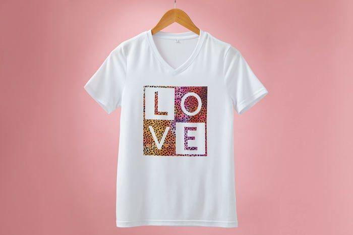 T-Shirt Personnalisable - Cricut - 2007908 - Femme - Col V - Taille L - Blanc