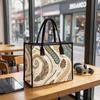 Bohemian Leaf Pattern Tote Bag Casual Large Capacity Daily Carry Handbag