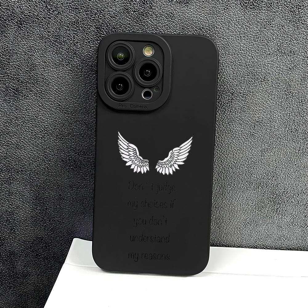 Creative quote design phone case suitable for iPhone 17 16 15 14 13 12 11 Pro/Max/Plus anti drop and shockproof back cover