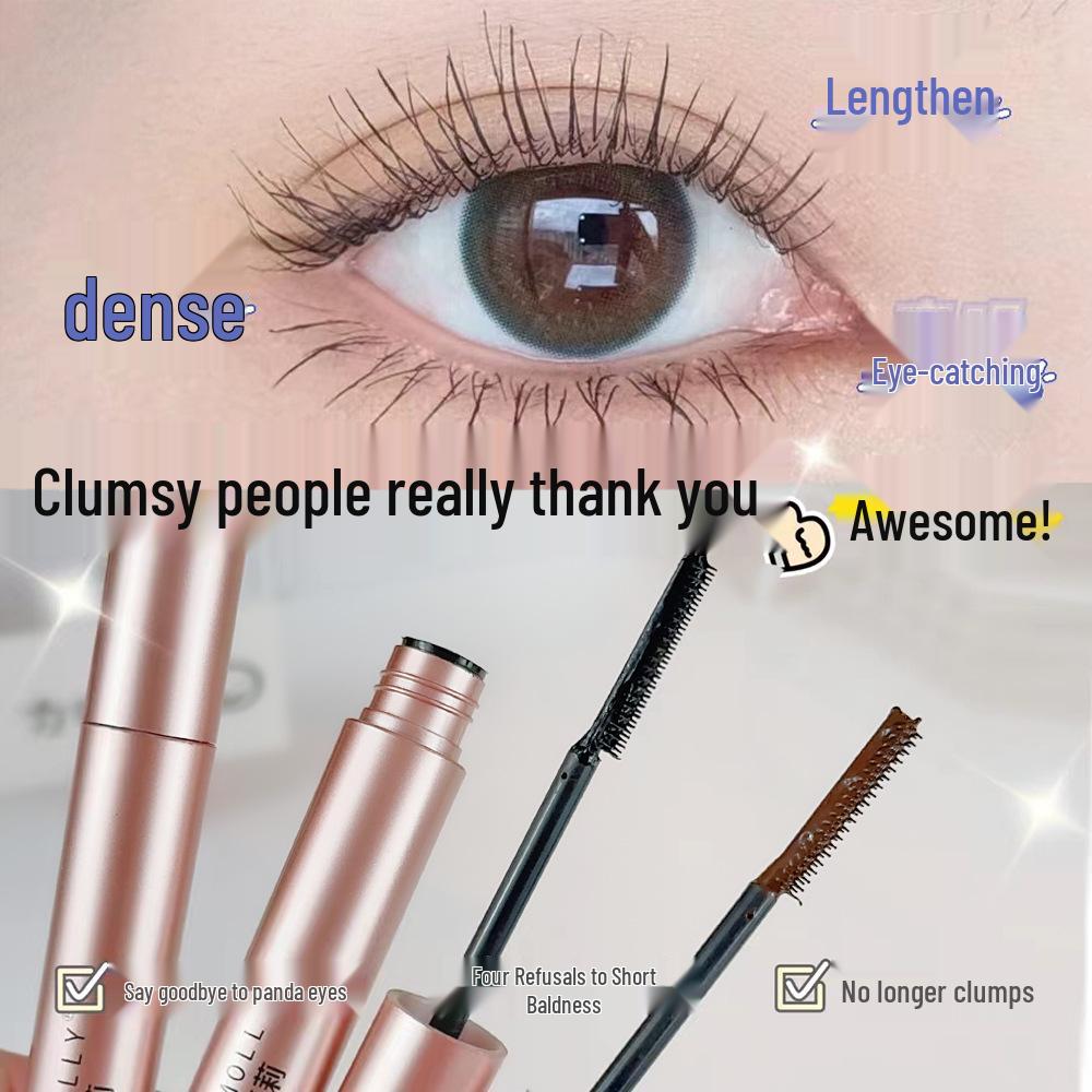 Snow Jasmine Waterproof Lengthening & Curling Mascara - Natural, Smudge-Proof, Long-Lasting, Thickening.