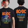 AC DC Band Concert Summer 2025 Europe Tour Poster Classic Men's and Women's T-shirt Parent-child Printed Short Sleeve