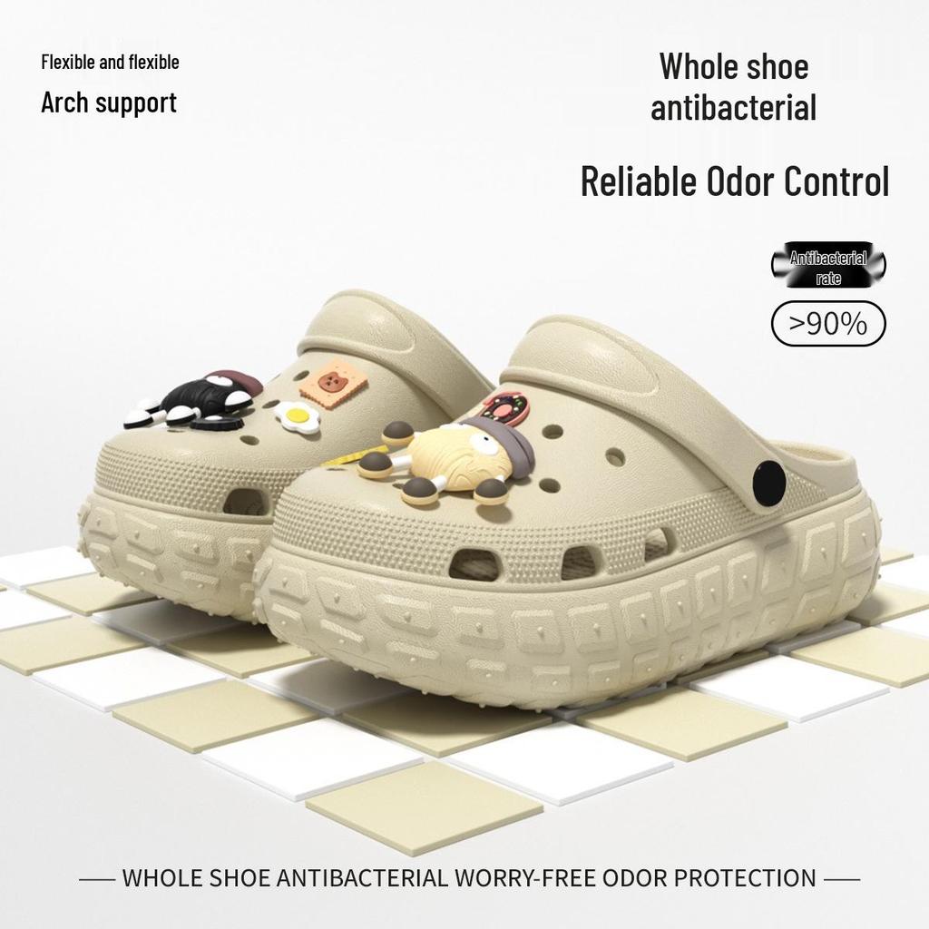 Women's Platform Clog Sandals: Non-Slip, Breathable, Wear-Resistant for Home & Beach