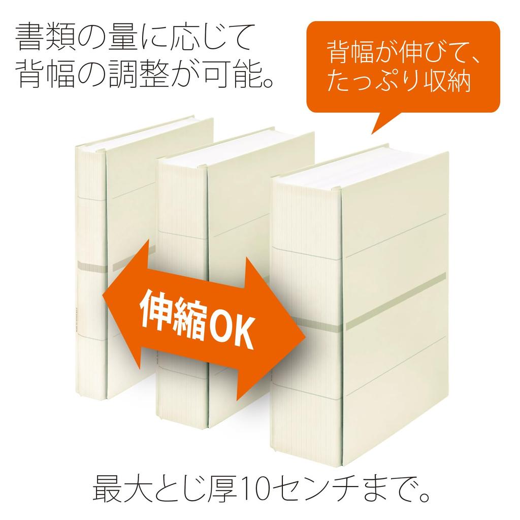 Plus Flat File Expandable Binding String Type Replacement 10 x 10 A4, Spine, Senobas, / Cover, Ivory, pieces, FL-023SH, 89-135