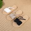 Damen Übergröße Dreifarbige Schleife Sommer-Slides - Lässige Strand- & Outdoor-Slipper