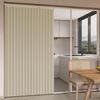 Beige Mørkleggende 100cm Bred x 110cm Sett med Termisk Kuldeenergi Ensfarget Stue Maskinvaskbare Gardiner, Lange, 2, Sammenleggbare, Isolering, Beskyttelse,