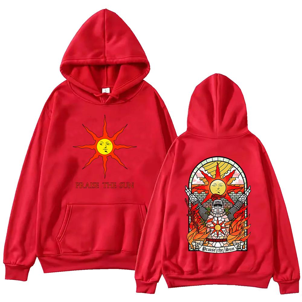 Dark Souls Praise The Sun Hoodie Harajuku Hip-Hop Pullover Top Sweatshirt Fan Gift Men's Women's Clothing Sweatshirt Female Male Hoodies