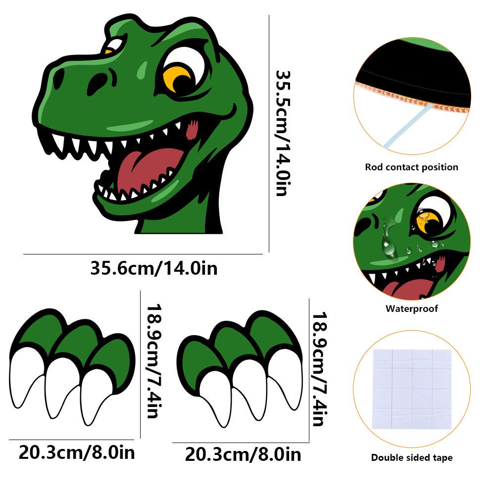 Cartoon Animal Peeking Outdoor Fence Decoration Sign