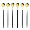 6 ks Lžíce na míchání kávy Sada příborů Džus Barevné čajové lžičky Nádobí Nádobí Zmrzlina Naběračka s dlouhou rukojetí Nádobí Kuchyňské potřeby