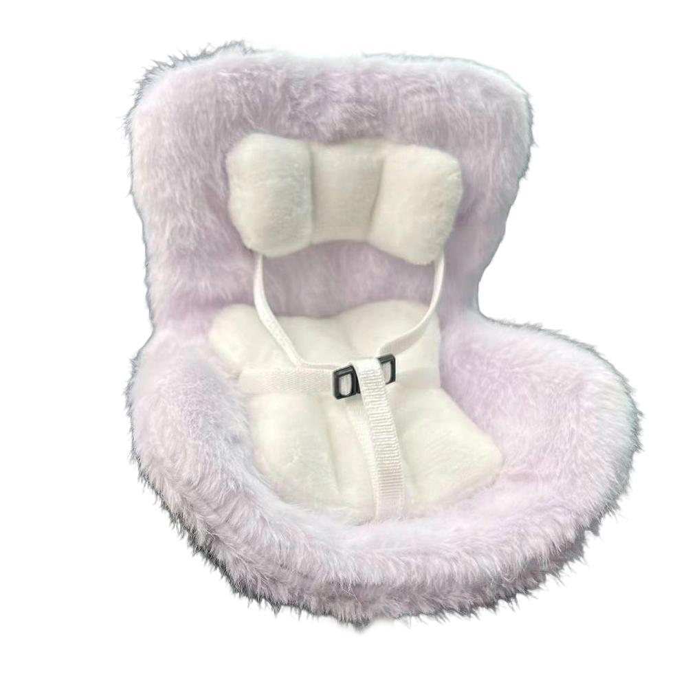 Car Seat Vent Clip For 17CM Dolls Cute Safety Carseat With Soft Cushion Car Safety Seat Ornament Cars Air Vent Decoration Chair