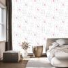 White Teddy Bears with Hearts Wallpaper for Living Room and Bedroom 50x1000