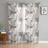 Blue Camouflage Printed Sheer Tulle Curtains for Bedroom Living Room Balcony Outdoor Summer Home Decor