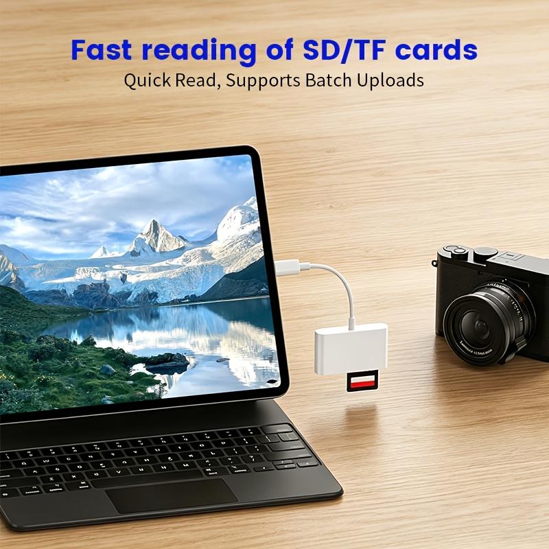 3 In 1 OTG Card Reader Dual Slot SD TF Memory Card Adapter High Speed Plug And Play No Driver Portable For Type-C Phone Tablet PC Camera