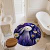 Flower Rabbit,Round Area Rug,Carpet Rug for Living Room Bedroom Sofa Playroom Decor,Non-slip Floor Mat