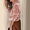 Herfst Winter Hoge Hals Fleece Sweatshirt Dames Los Effen Kleur Fleece Gevoerd Top Mode Veelzijdig Casual Pullover Warm Vest