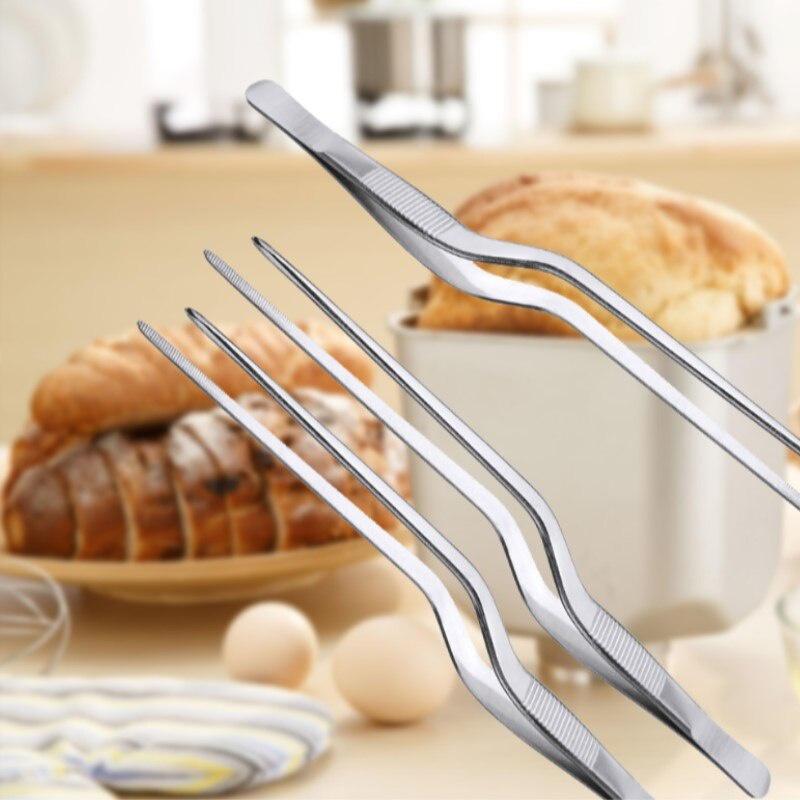 Kitchen Tweezer BBQ Food Tweezer Clip Mini Chief Tongs Stainless Steel Portable for Picnic Barbecue Cooking BBQ Tools