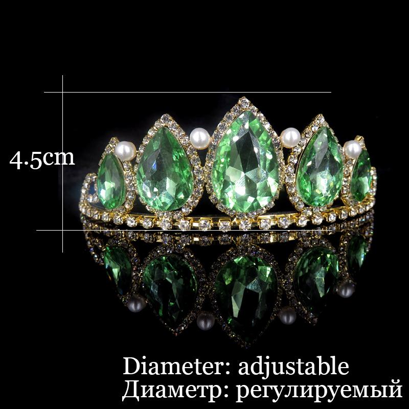 Prinsesse Dronning Krondiadem Barokk Brude Tiaraer Og Kroner Pannebånd Hårtilbehør Bryllup Brude Crystal Hodepynt