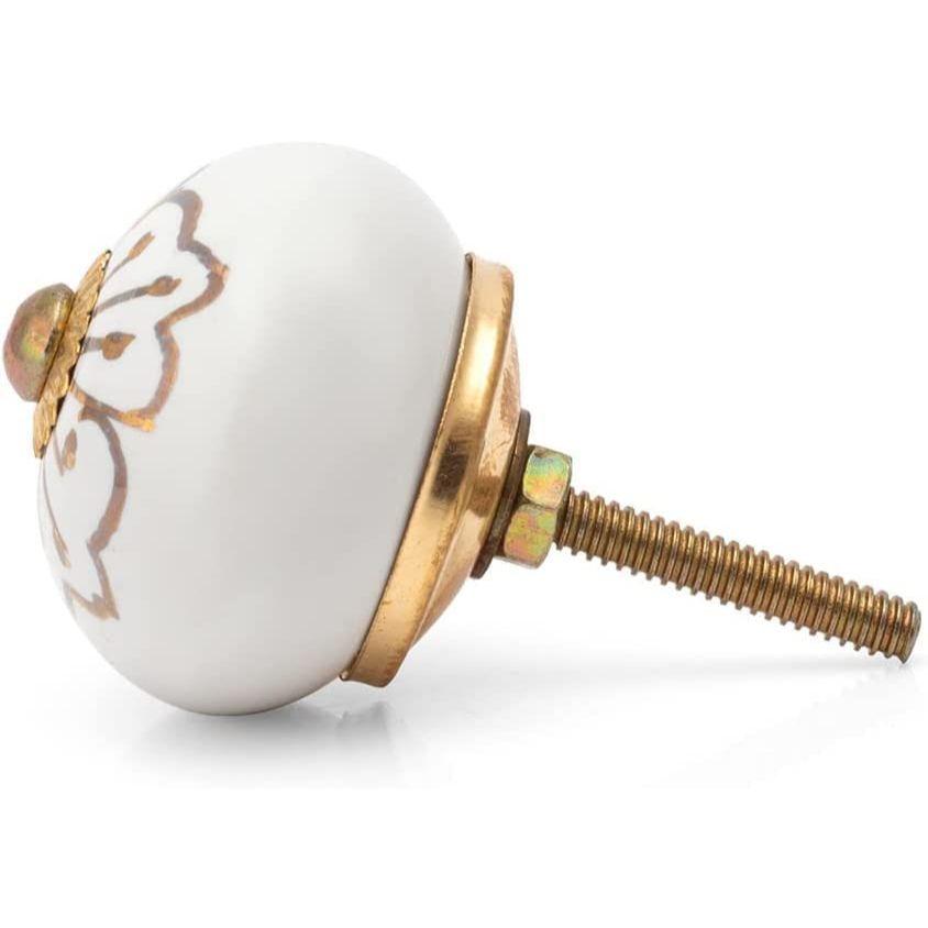 Butoni decorativi asortați vintage aurii pentru dulap, dulapuri de bucătărie, comode și bufete, decor interior casă - Pachet de 6