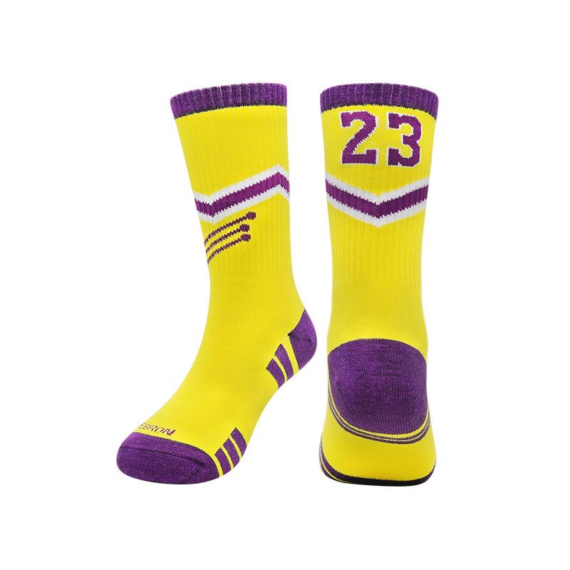 Summer Thin Children'S Basketball Socks Breathable Children'S Sports Socks Non-Slip Socks Medium Tube Socks Training Number Socks