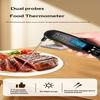 Kitchen Digital Food Thermometer 2 Probes with Bright Backlight for BBQ Grilling Oven Accurate Cooking