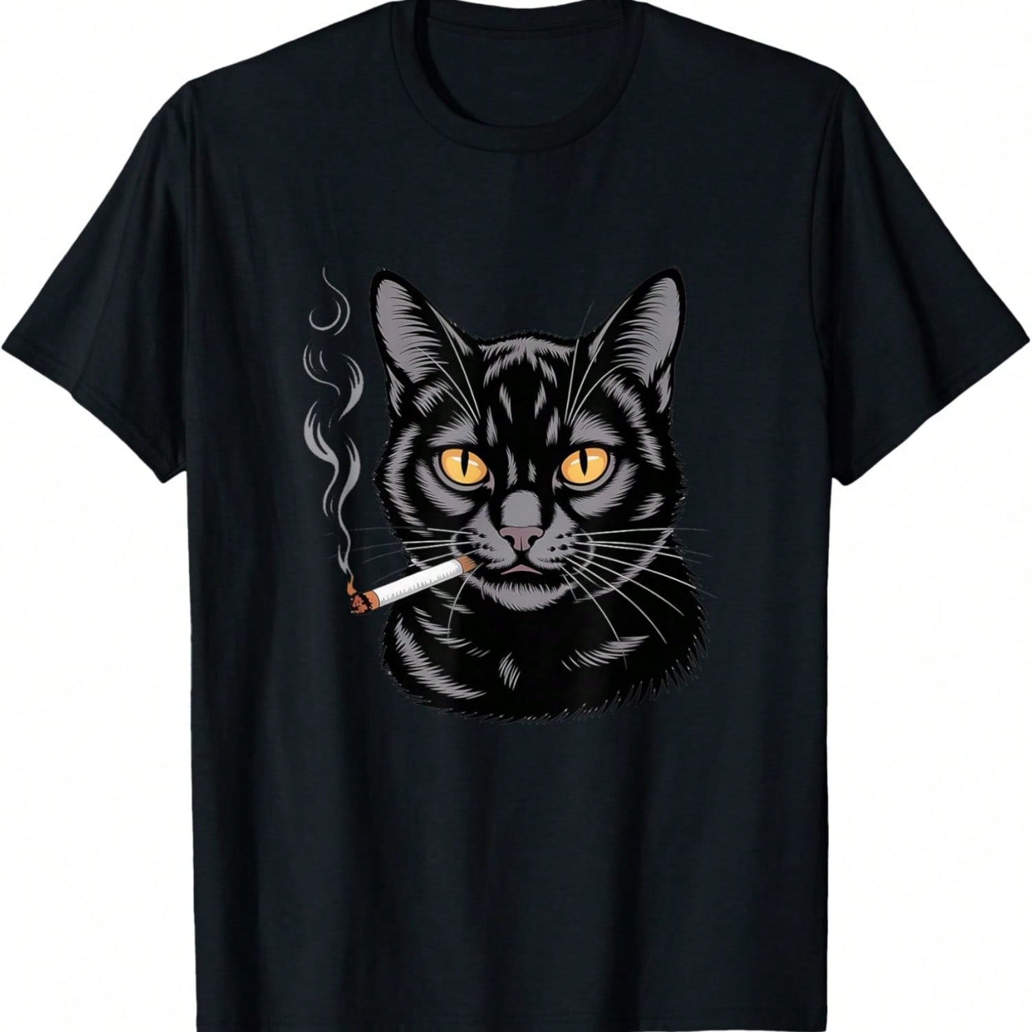 Funny Smoking Cat, Cigarette Kitty Gen Z Meme, Cat Lover T-Shirt(1) S разноцветный