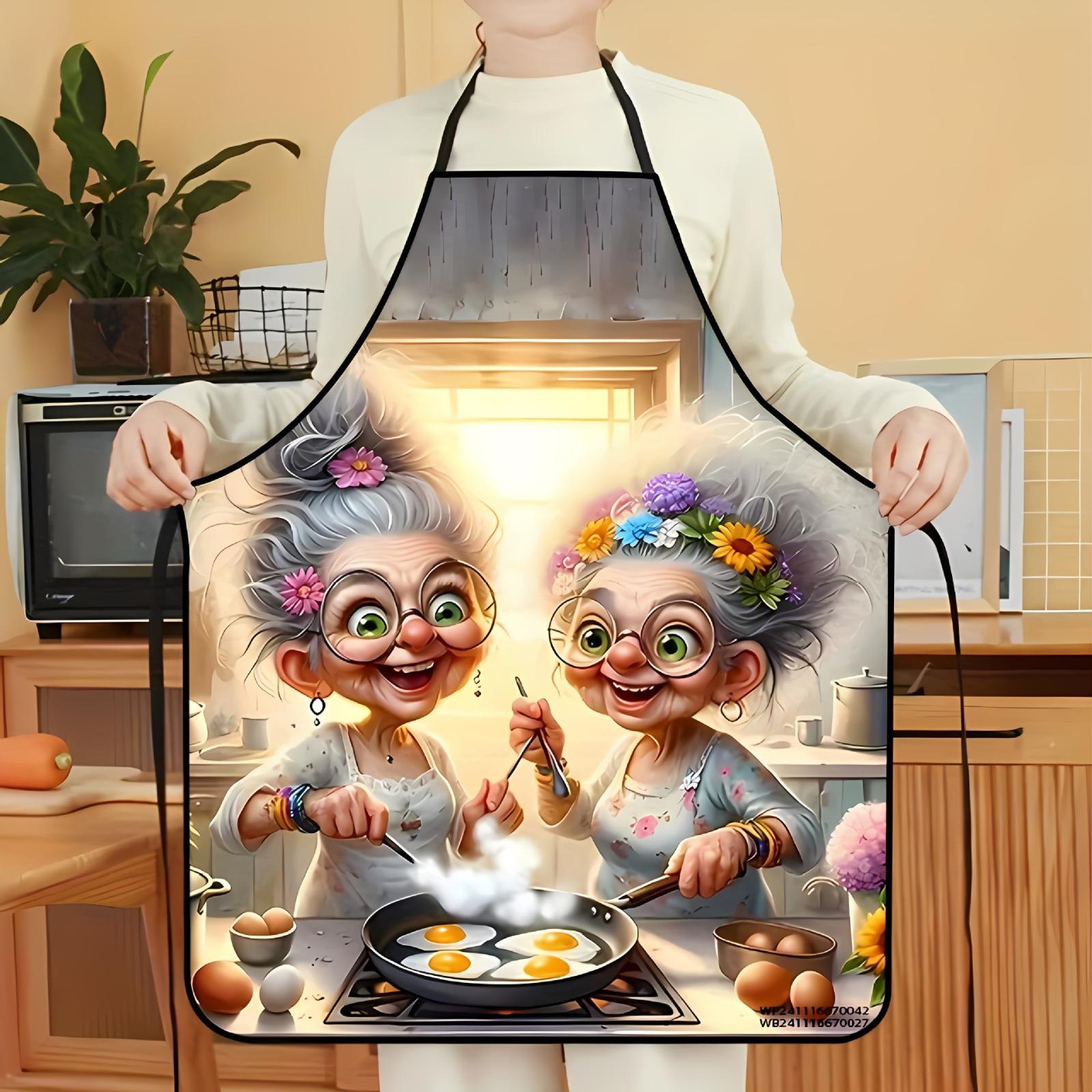 

Модный кухонный фартук и маслостойкий фартук с воротником One Size