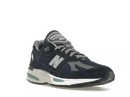 New Balance 991v2 Made In England Silver Blue - U991NV2 Men's Shoes