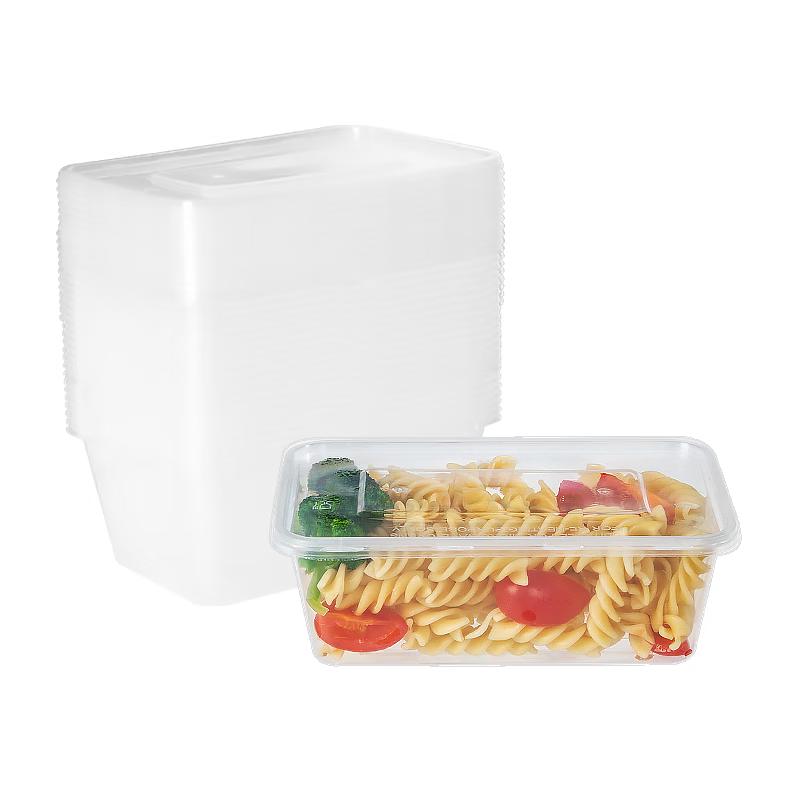 Temeiju Disposable Rectangular Food Containers with Lids