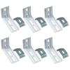 6 Stück weiße Vertikaljalousien-Kopfschiene, Breite 1-1/2"(38 mm) Halterungsclips für Vertikaljalousien