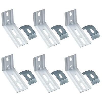 6 stuks Witte Verticale Jaloezieën Koprail Breedte 1-1/2"(38 mm) Bevestigingsclips Verticale Jaloezieën