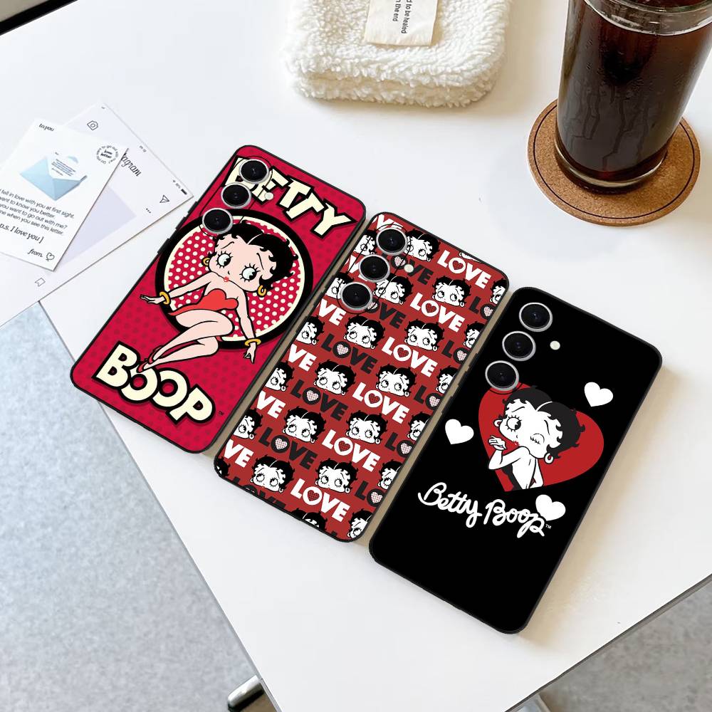 Animation B-Betty Boop Phone Case For Samsung S 24 Fe 25 Ultra Plus 20 Lite 21 30 22 23 24 22 Ultra 5G Fundas