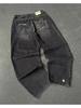 Streetwear Jeans Y2K pánské Kalhoty Harajuku Hip Hop Letter Výšivka Vintage Blue Baggy Jeans Vysoký pas Široká noha Kalhoty