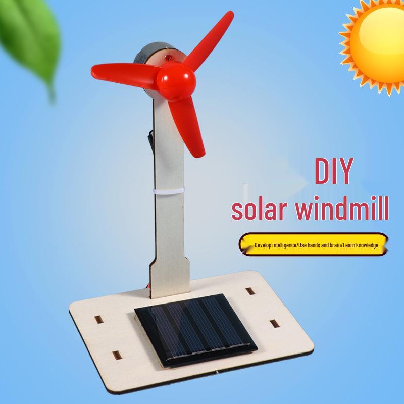 DIY Solar Windmill Kit: Student Science Experiment Tool 14x20 cm