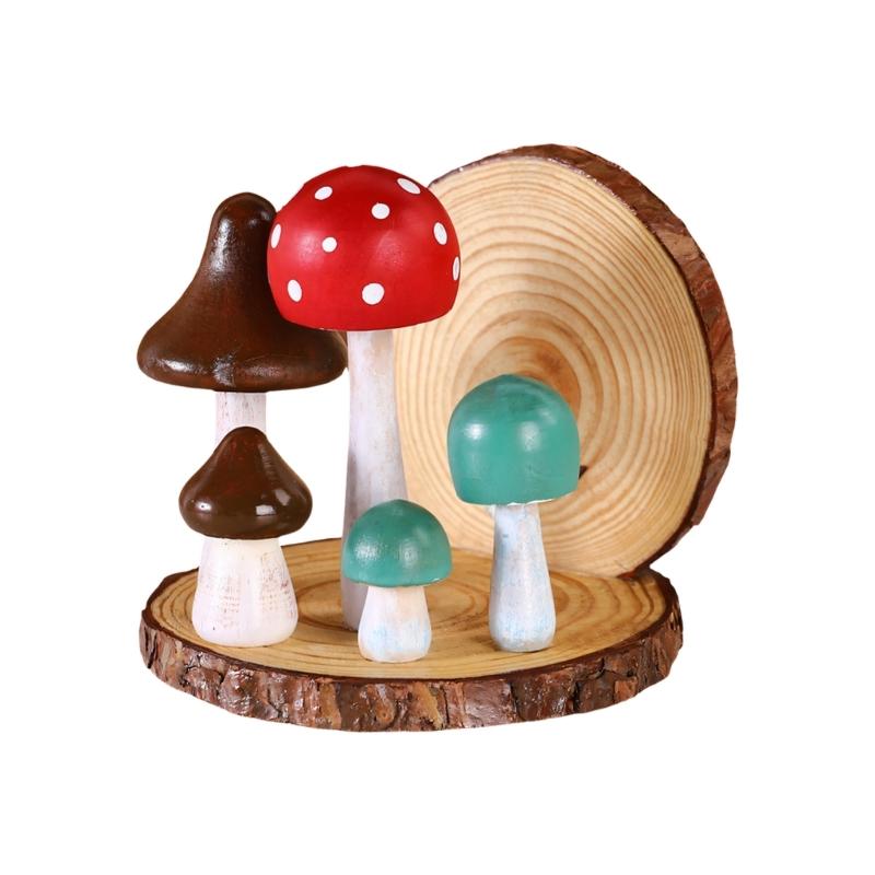 

Wood Tissue Paper Stand Space Saving Mushroom Forest Shape Napkin Holder Nonslip Bottom Home Decoration Tissue Rack 1