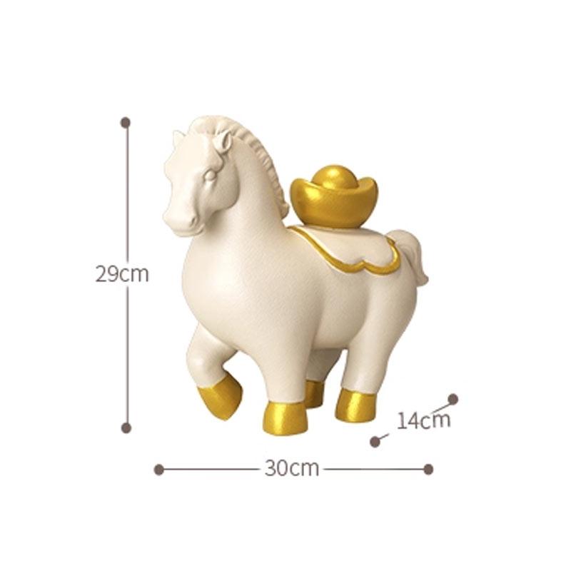 Lucky Figurines Get rich Horse sculpture Entrance Decoration Light luxury home decor Study office home decoration ornaments