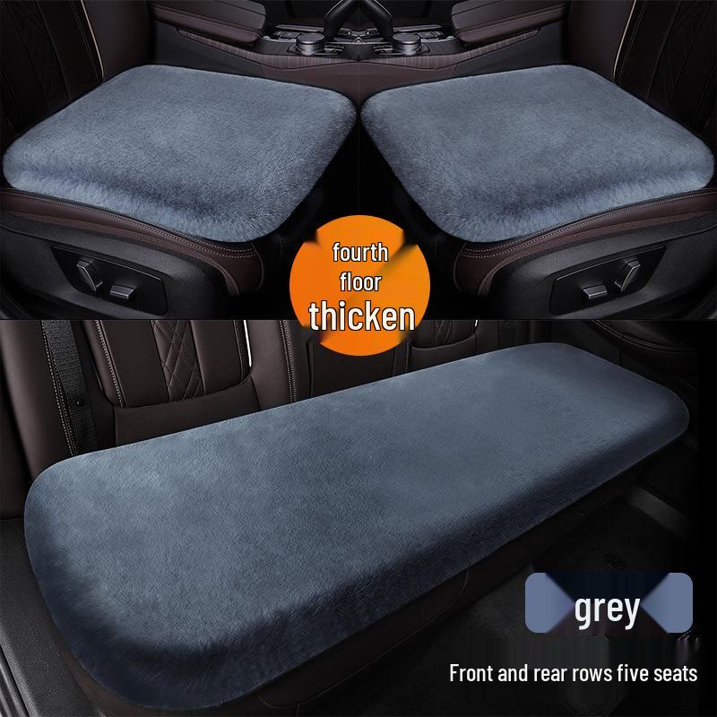 Plush Winter Car Seat Cushion Set: Thick, Warm, Universal Fit for All Seasons