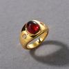 Niche French Retro Burgundy Gemstone Design High Sense Light Luxury Fashion Ring Ring Female Explosion