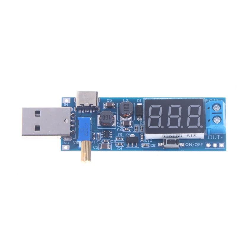 1Pc USB Step UP / Down Power Supply Module Boost Converter DC-DC 5V To DC1.2V-24V Adjustable Output