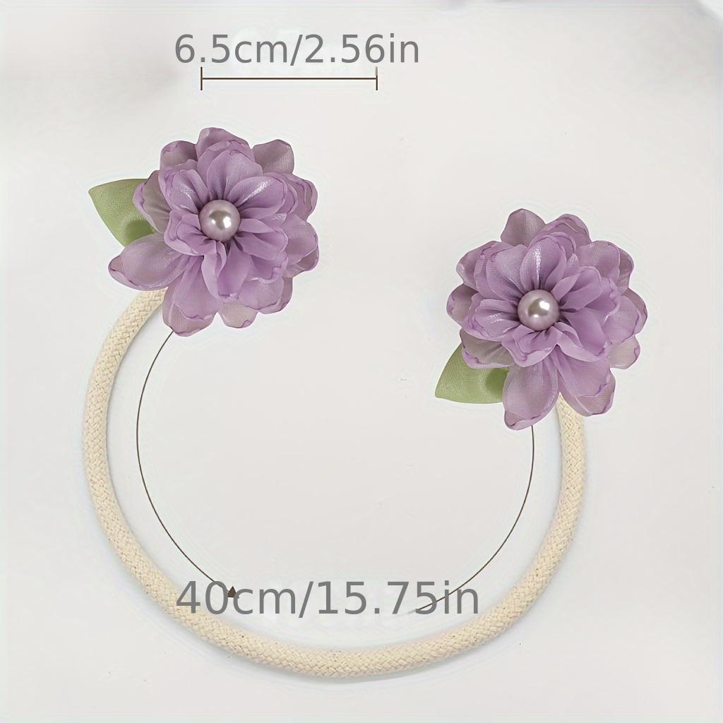 2pcs Branch Flower Curtain Tieback - Free Punching Belt Curtain Clip - Curtain Accessories for Bedroom Living Room Home Decor