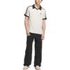 Adidas Originals Waffle Short Fashion Soft Comfortable Striped Versatile Polo Shirt Unisex Tops White JV9265