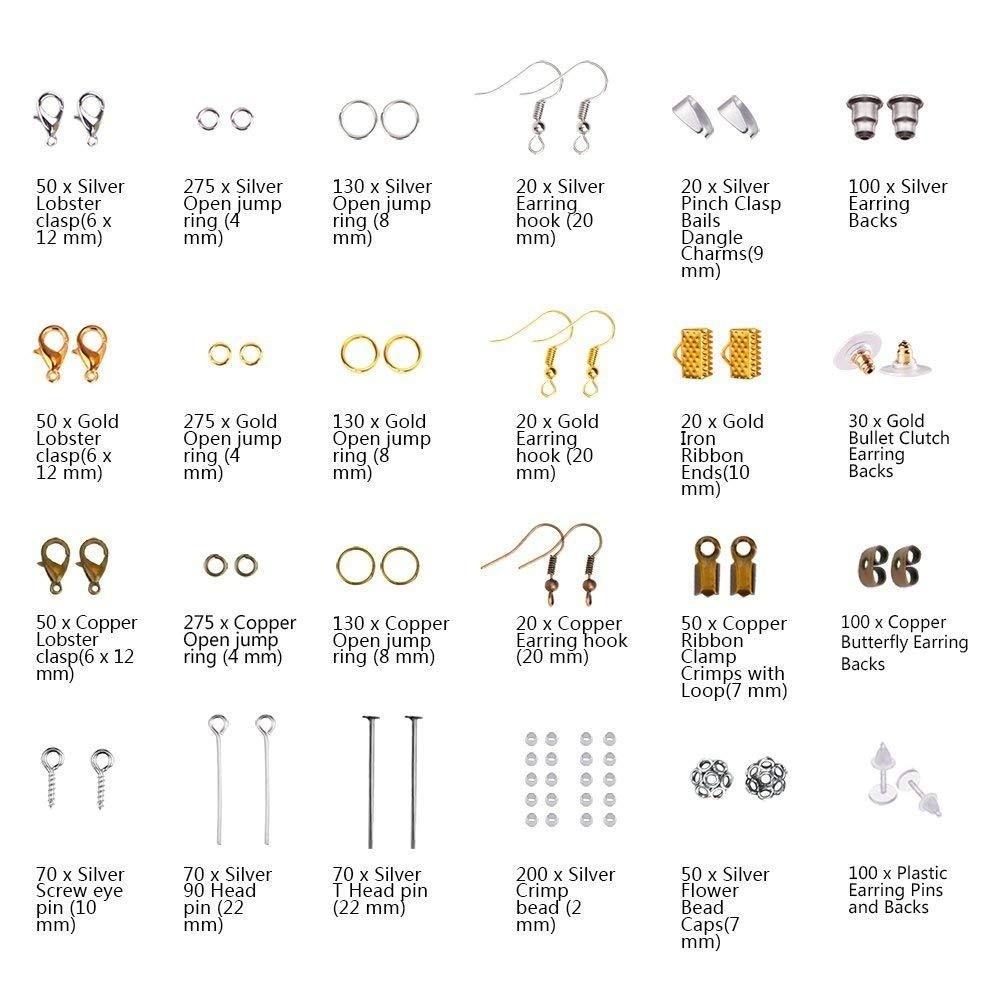 1 Box Jewelry Making Starter Kit Set Alloy Accessories Jewelry Findings Set Jewelry Making Tools