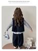 Girls' Korean Style Autumn Vest Three-Piece Outfit: Trendy, Casual, and Beautiful