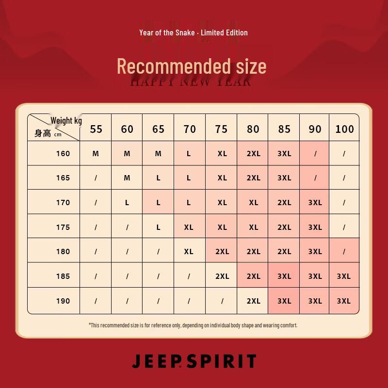 JEEP SPIRIT Men's Thickened Winter Red Knit Sweater