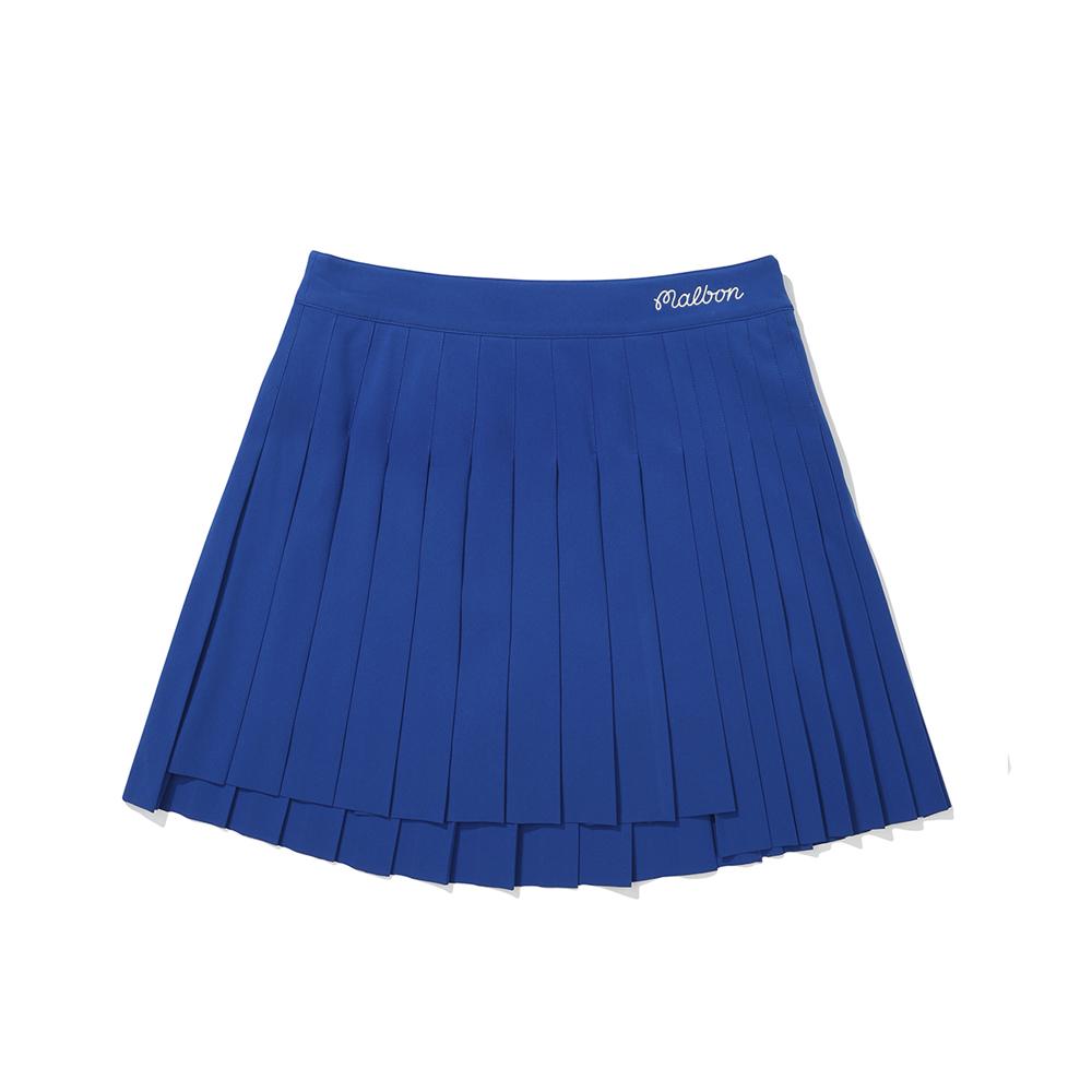 MALBON GOLF Asymmetrical Pleated Skirt Blue (Woman)
