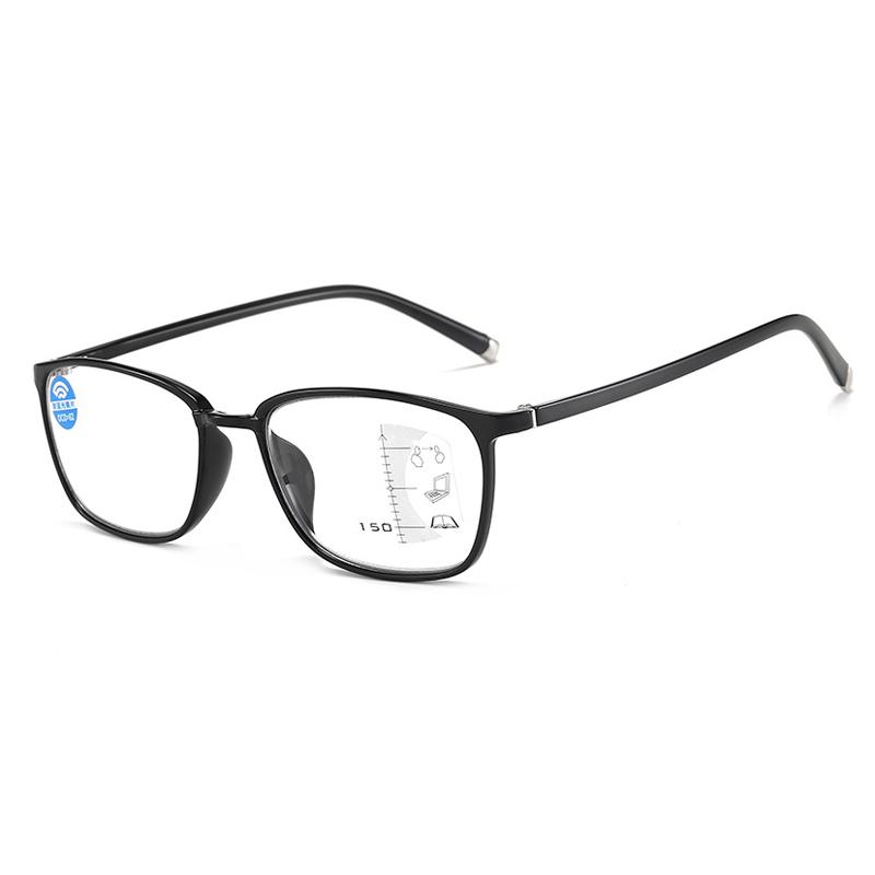 

Classic Square Reading Glasses Men Women Fashion Progressive Presbyopia Glasses Business Multifocal Anti-blue light Glasses +100