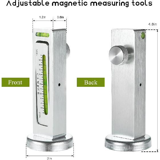 Adjustable Magnetic Gauge Tool, Automotive Camber Castor Strut Wheel Alignment Tools, Universal Camber Gauge, Vehicle Tire Repair Accessories For