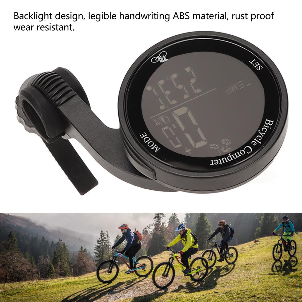 Bike Computer Speedometer Thermometer Clock Large Screen Clear Handwriting Waterproof Cycling Computer with Backlight